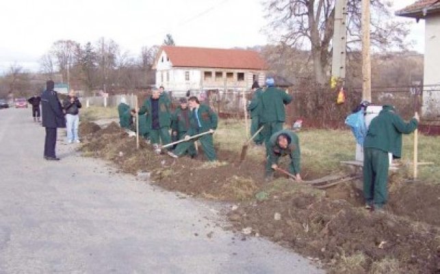 50 de deţinuţi lucrează la amenăjările stradale